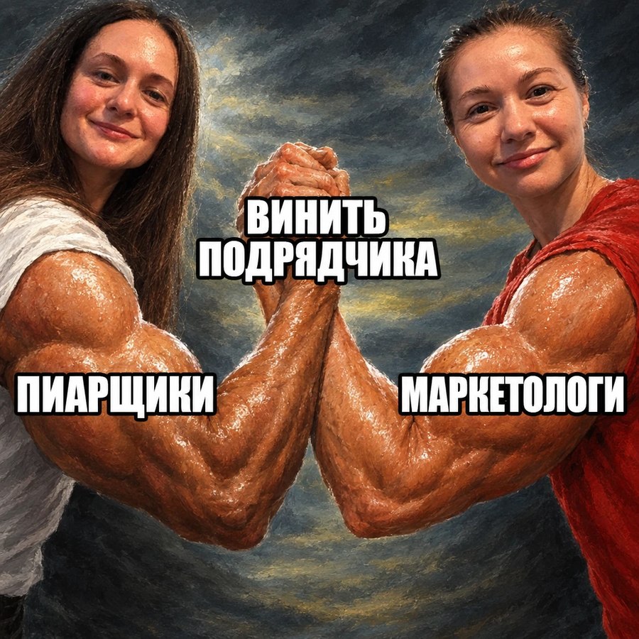 Мем «Пиарщики и маркетологи: винить подрядчика»